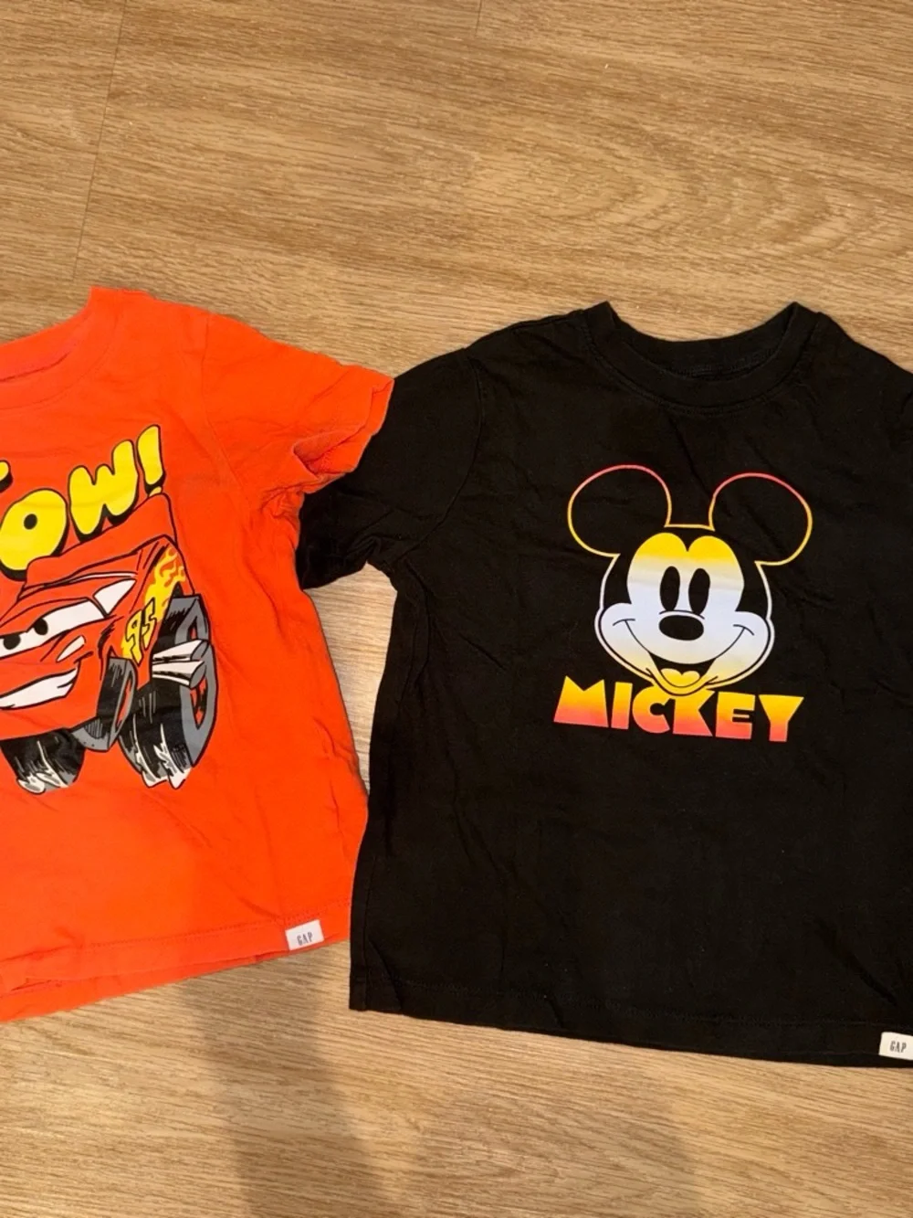 GAP Black Mickey Graphic Tee with Yellow & Orange Accents